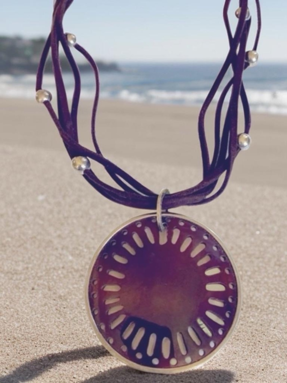Silpada Rich Brown Pen Shell Pendant Necklace 17” inches with 2 in extender
